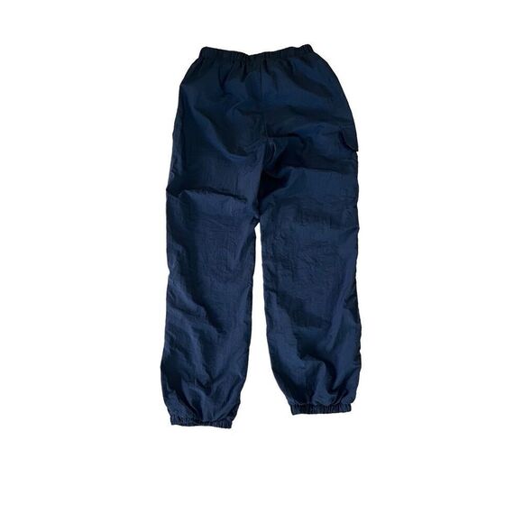 NWOT Black Basic Nylon Cargo Joggers Track Pants Buckle Belt & Pockets SHEIN M - Picture 2 of 5